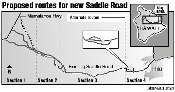 Saddle Road realignment