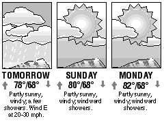 Three-day forecast graphic