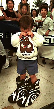 Kid with shoes