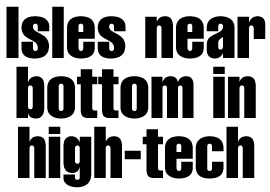 Isles rank near bottom in high-tech