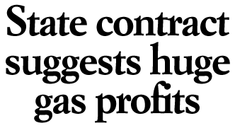 State contract suggests huge gas profits