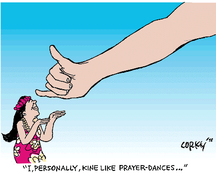 Corky's Hawaii cartoon