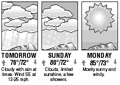 Three-day forecast graphic