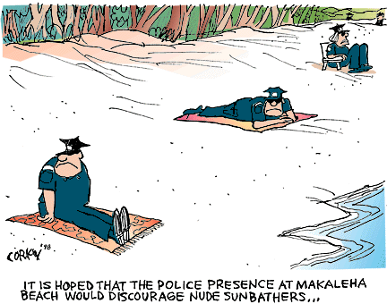 Corky's Hawaii cartoon