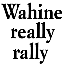 Wahine really rally