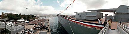 USS Missouri 180° panoramic image