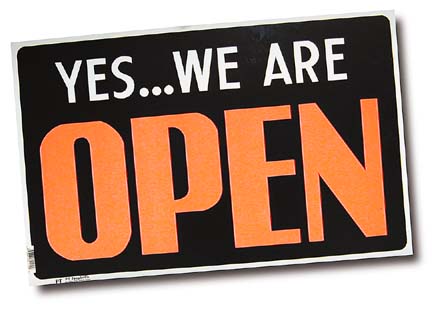 Yes...we are OPEN