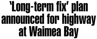 'Long-term fix' announced for highway at Waimea Bay