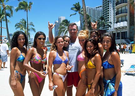 Tom Arnold takes a break from a Baywatch Hawaii