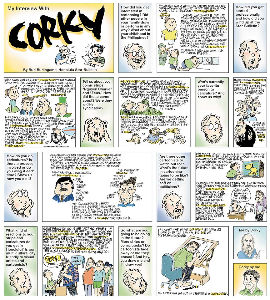 Interview with Corky by Burl Burlingame