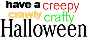 Have a creepy crawly crafty Halloween