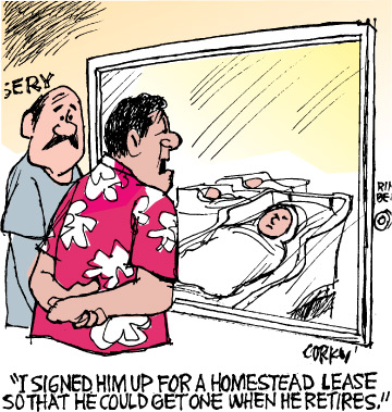 Corky's Hawaii cartoon
