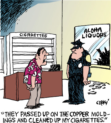 Corky's Hawaii cartoon