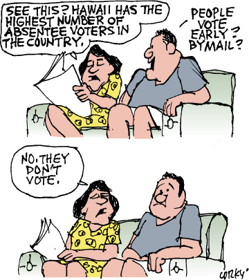 Corky's Hawaii cartoon