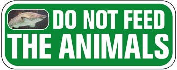 Don't feed the animals art