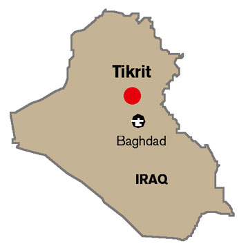 Tikrit, Iraq map art