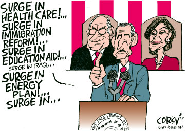 Corky's Editorial cartoon