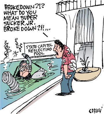 Corky's Hawaii cartoon