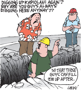 Corky's Hawaii cartoon