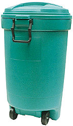 Large Rubbermaid Bruiser Garbage Trash Can Container 32 gallon with lid