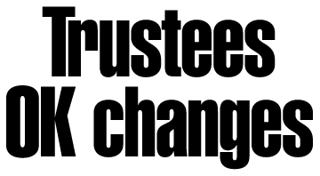 Trustees OK changes