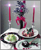 Candle light dinner