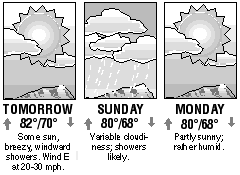 Three-day forecast graphic
