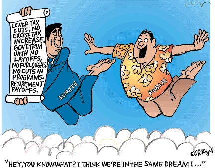 Corky's Hawaii cartoon