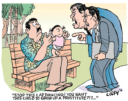Corky's Hawaii cartoon