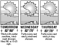 Three-day forecast graphic