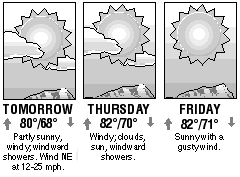 Three-day forecast graphic