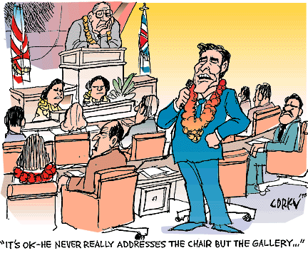 Corky's Hawaii cartoon