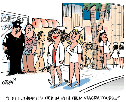 Corky's Hawaii cartoon
