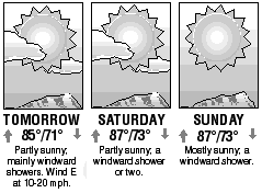 Three-day forecast graphic