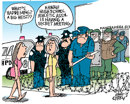 Corky's Hawaii cartoon