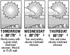 Three-day forecast graphic