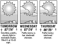 Three-day forecast graphic