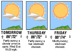 Three-day forecast graphic