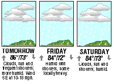 Three-day forecast graphic