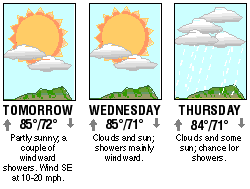 Three-day forecast graphic