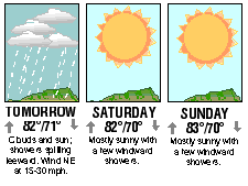 Three-day forecast graphic