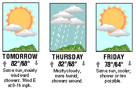 Three-day forecast graphic