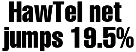 HawTel net jumps 19.5%