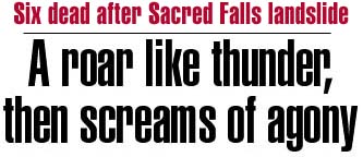 6 dead at Sacred Falls: A roar like thunder, then screams of agony