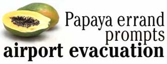 Papaya errand prompts airport evac