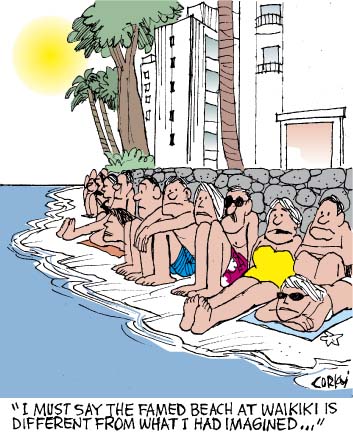 Corky's Hawaii cartoon