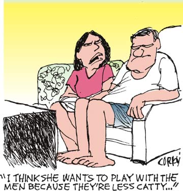 Corky's Hawaii cartoon