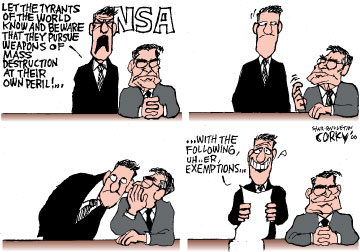 Corky's Editorial cartoon