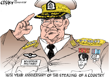 Corky's Editorial cartoon