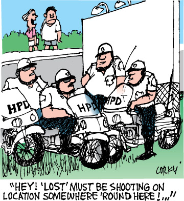 Corky's Hawaii cartoon